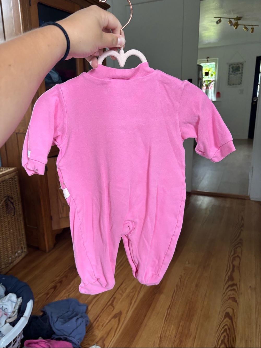 Carters Pink Baby One-Piece with Elephant and flowers - Picture 5 of 5
